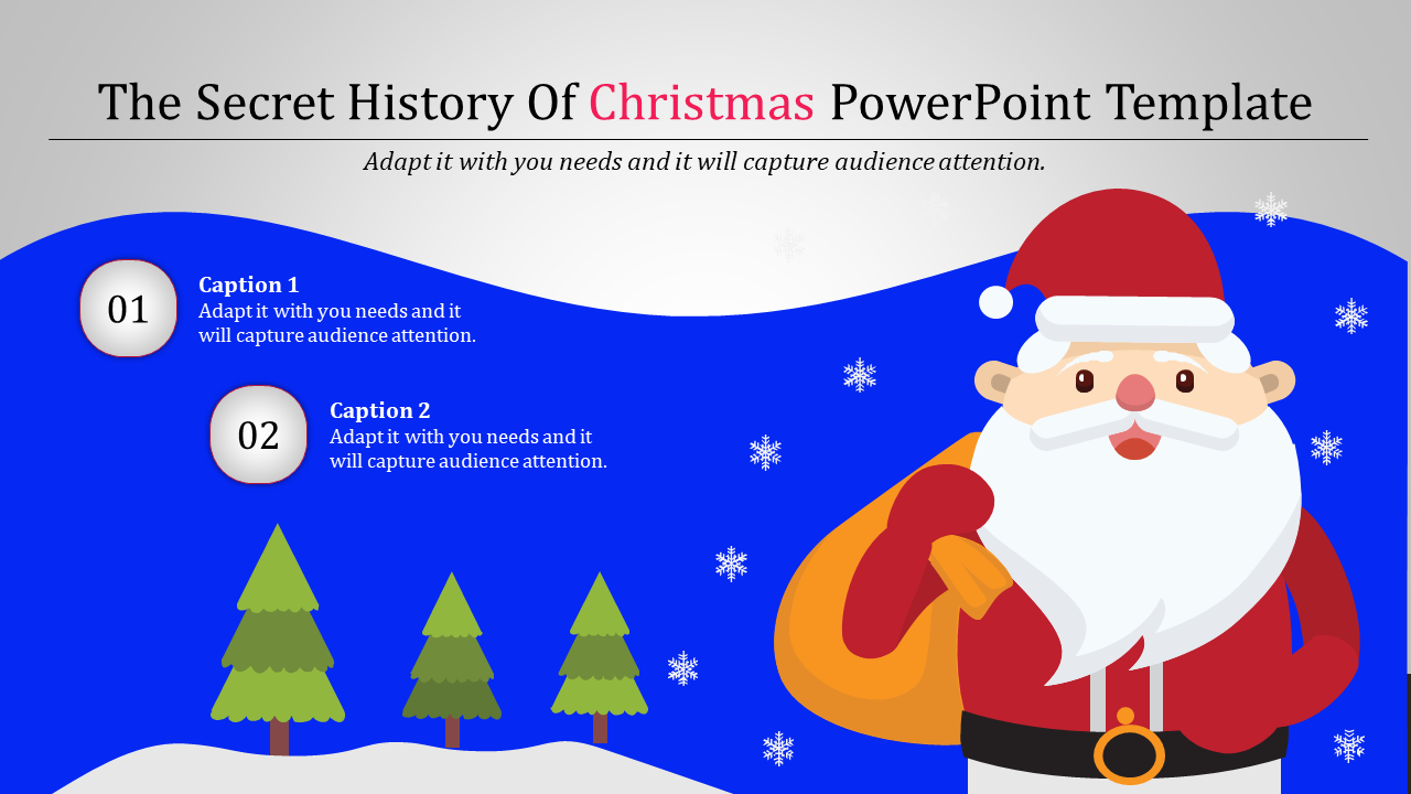Christmas PPT and Google Slides With Light Grey Background